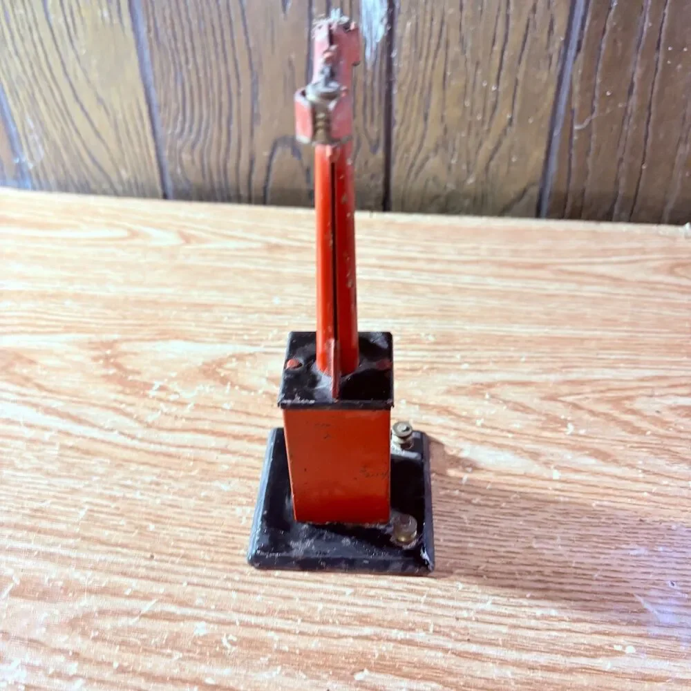 Rare Vintage Electric Red Metal Train Light Pole For Parts or Repair